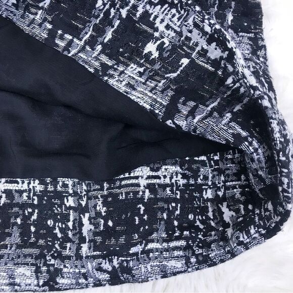 PIM‎ + LARKIN Metallic Tweed Mini Sheath Dress Sleeveless Gray Black Size Medium - Picture 4 of 12
